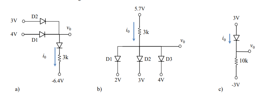 Solved For the circuits shown below, using the constant | Chegg.com