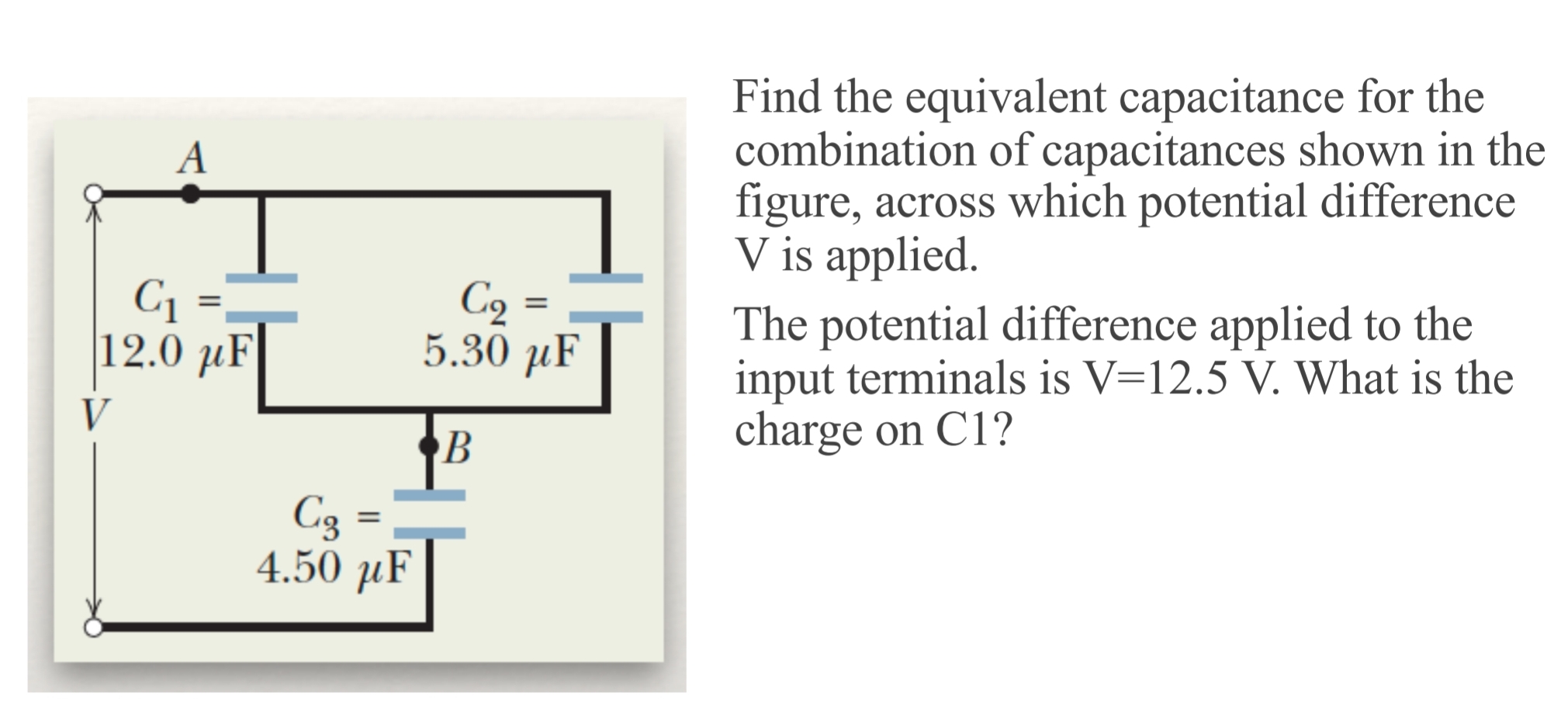 Solved Find the equivalent capacitance for the combination | Chegg.com