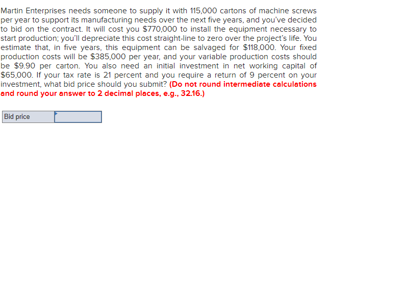 Solved Martin Enterprises needs someone to supply it with