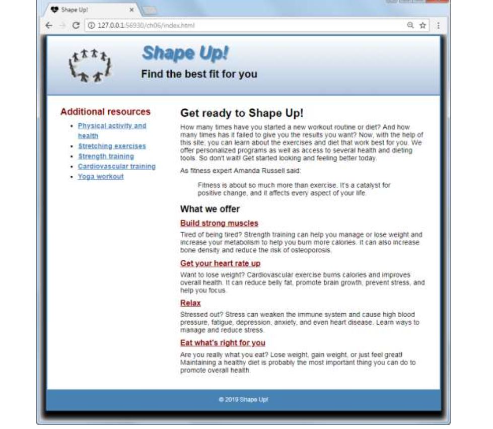 Solved Write a html code and the webpage should like the | Chegg.com