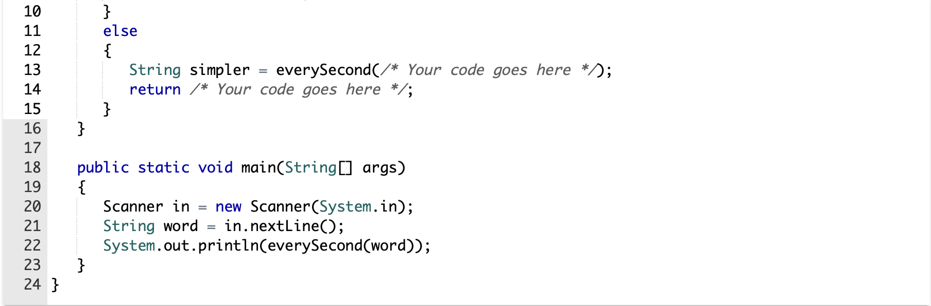 Solved Complete this recursive method that, when given a | Chegg.com