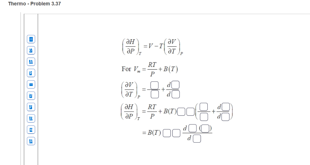 Solved For a gas that obeys the equation of state | Chegg.com