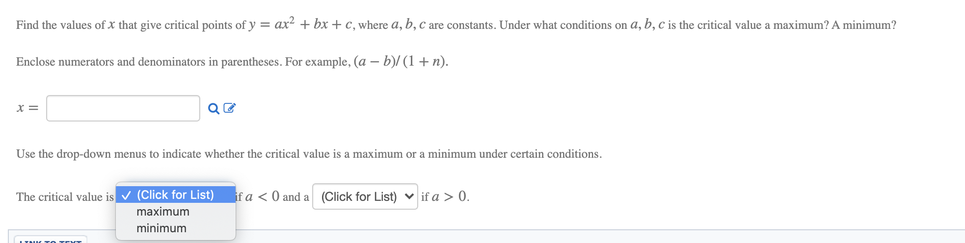 Find The Values Of X That Give Critical Points Of Y Chegg Com