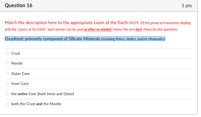 Solved Match the description here to the appropriate Layer | Chegg.com