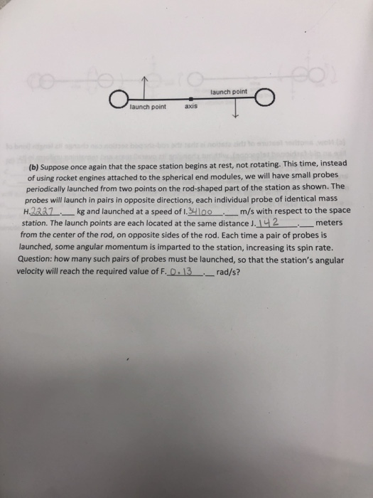 Solved launch point launch point axis (b) Suppose once again | Chegg.com