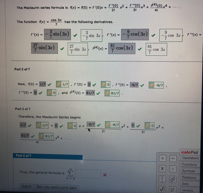 Solved the maclaurin series formula is rx ro f 0 x chegg