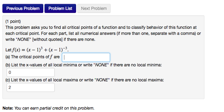 Solved Previous Problem Problem List Next Problem (1 point) | Chegg.com