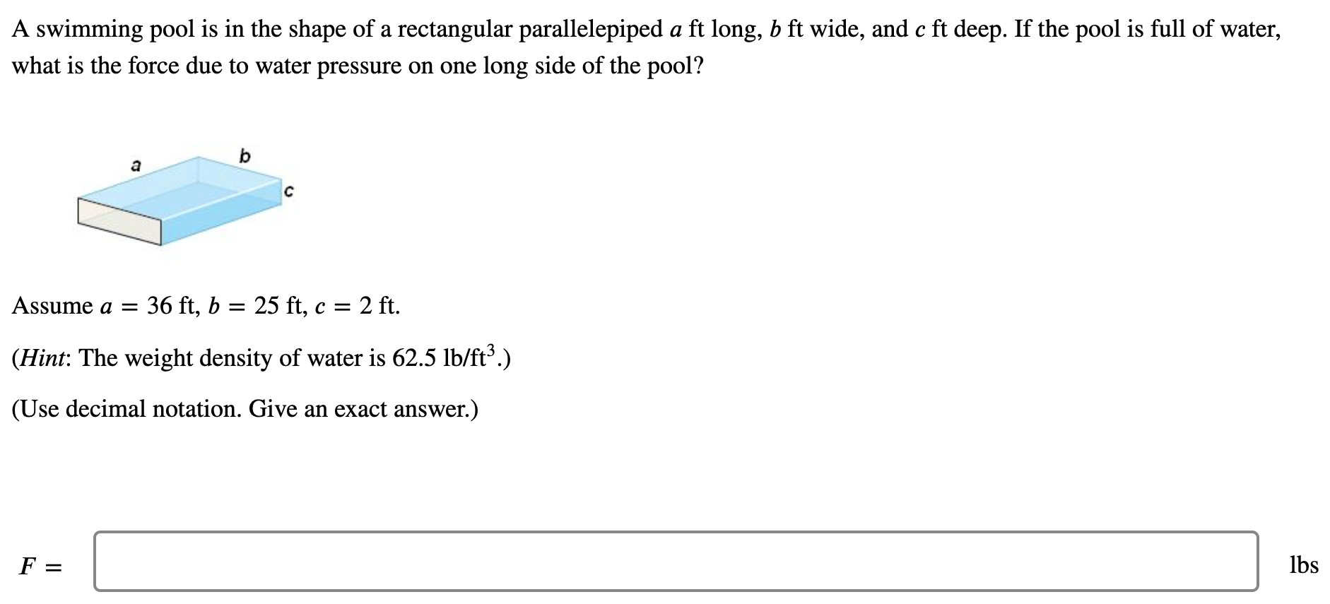 Solved A swimming pool is in the shape of a rectangular | Chegg.com