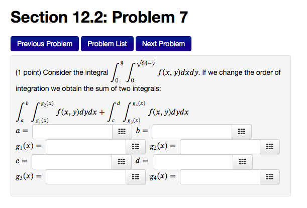 Solved Section 12.2: Problem 7 Previous Problem Problem List | Chegg.com