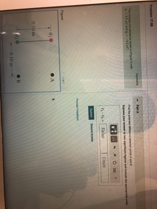 Solved 17.88 Two Charges Are Placed As Shown In (Figure 1) | Chegg.com