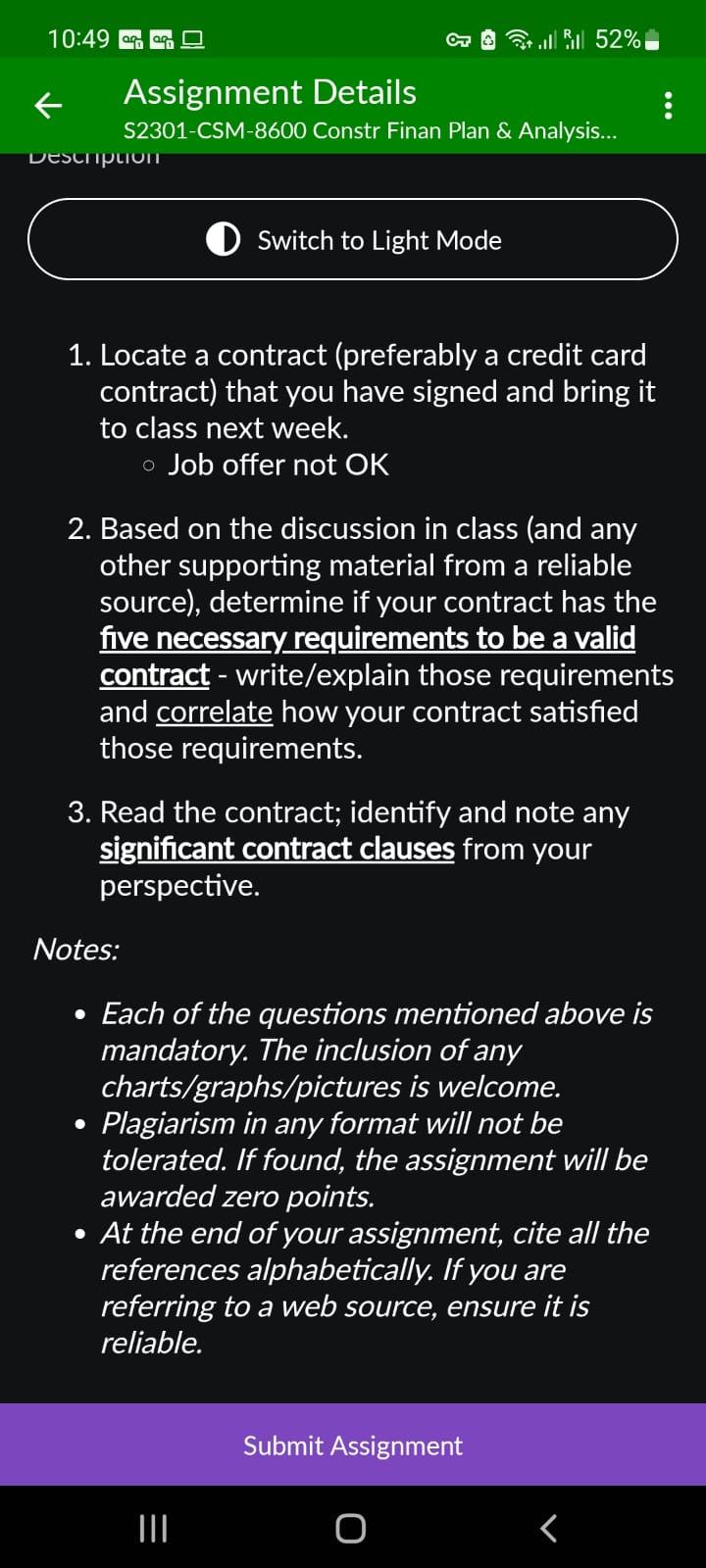 Solved 1. Locate a contract (preferably a credit card