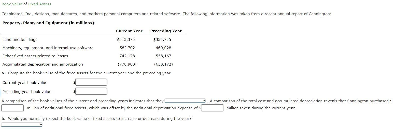 solved-book-value-of-fixed-assets-cannington-inc-designs-chegg