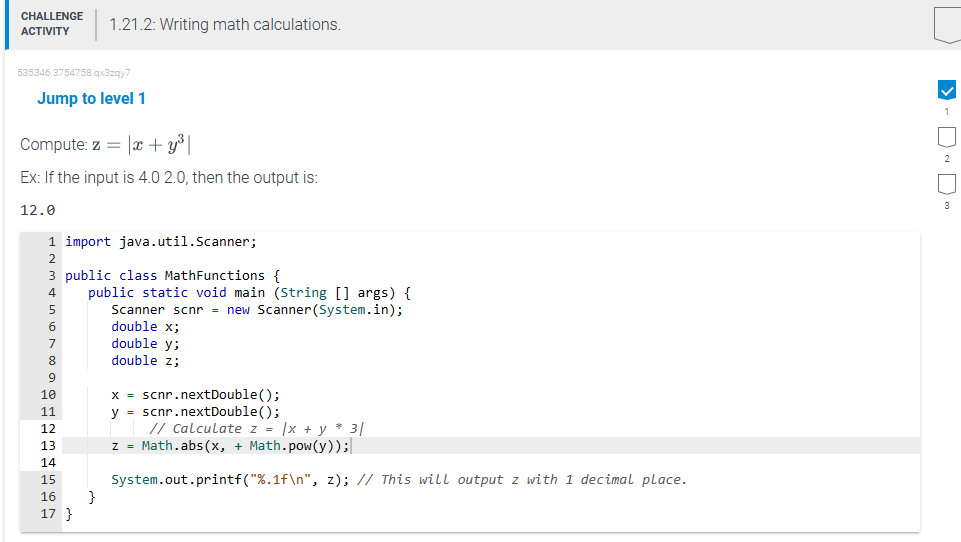 Solved CHALLENGE ACTIVITY 1.21.2: Writing math calculations. | Chegg.com