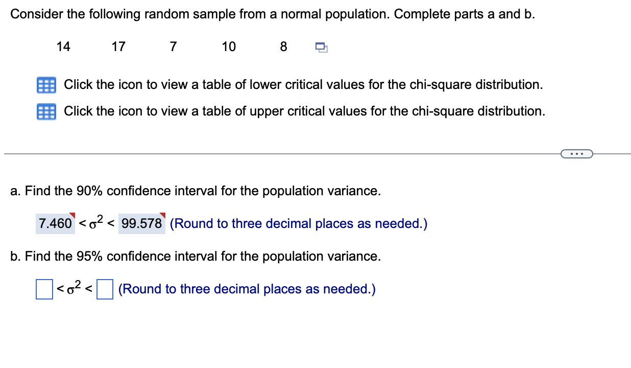 Solved Consider the following random sample from a normal | Chegg.com