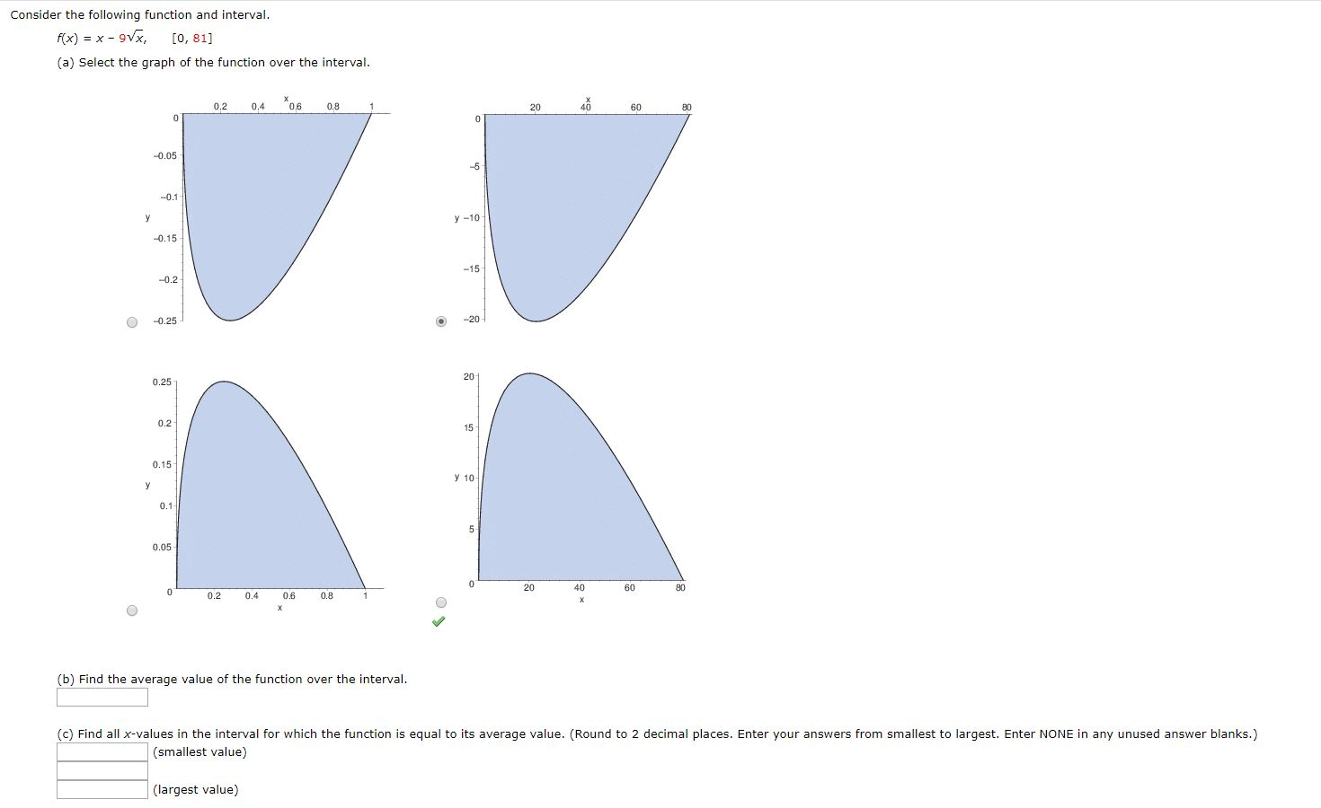 Solved Consider the following function and interval. f(x) x | Chegg.com