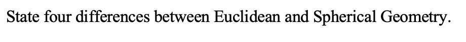 Solved State four differences between Euclidean and | Chegg.com