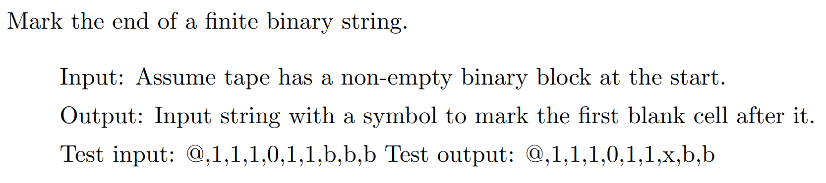 Write a Turing machine to do the task below using | Chegg.com