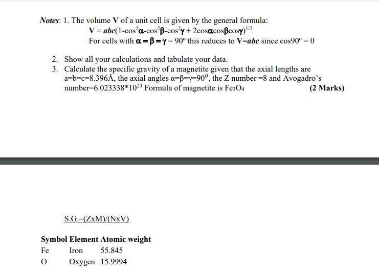 Solved Part A: Unit cell The unit cell of a crystal | Chegg.com