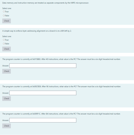 Solved Data memory and instruction memory are treated as | Chegg.com