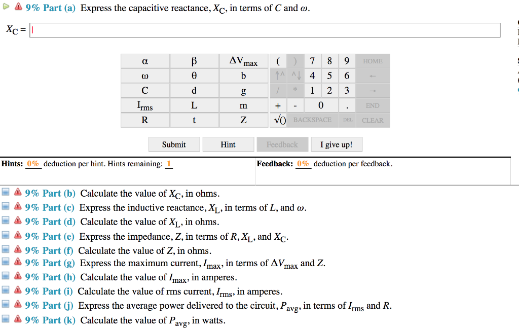 9 Problem 8 In The Simple Ac Circuit Shown On Chegg Com