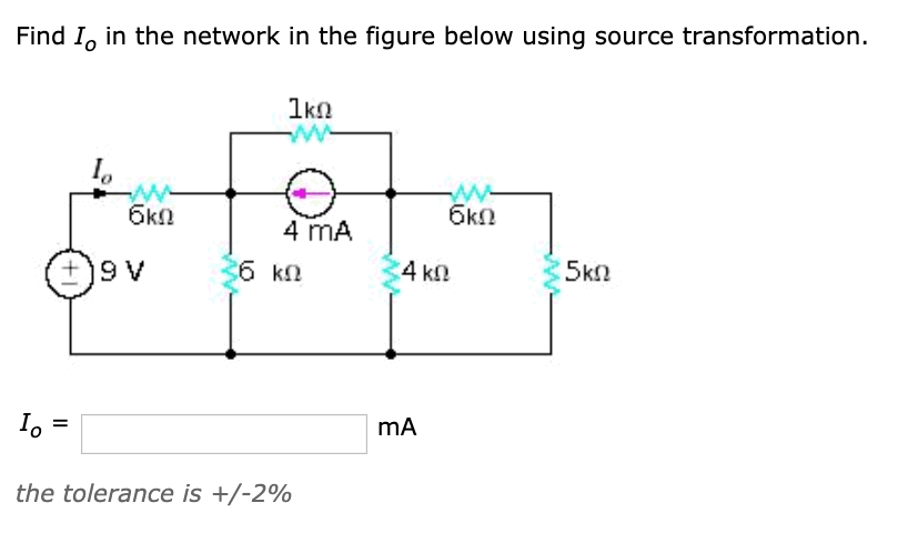 Solved Find I, in the network in the figure below using | Chegg.com