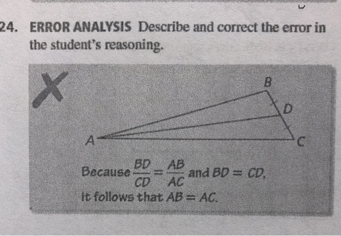 Solved ERROR ANALYSIS Describe And Correct The Error In The | Chegg.com