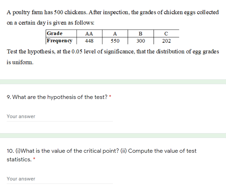 Solved B A poultry farm has 500 chickens. After inspection, | Chegg.com