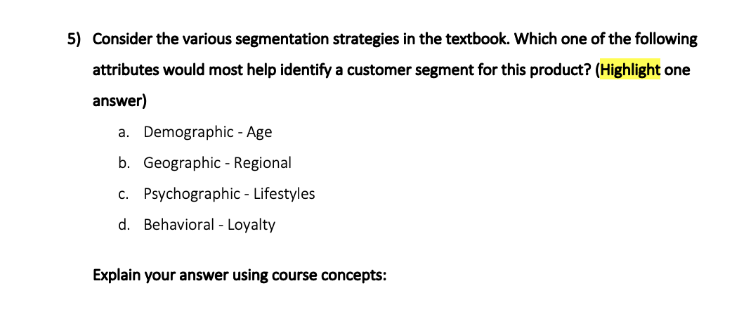 assignment quiz module 08 segmentation