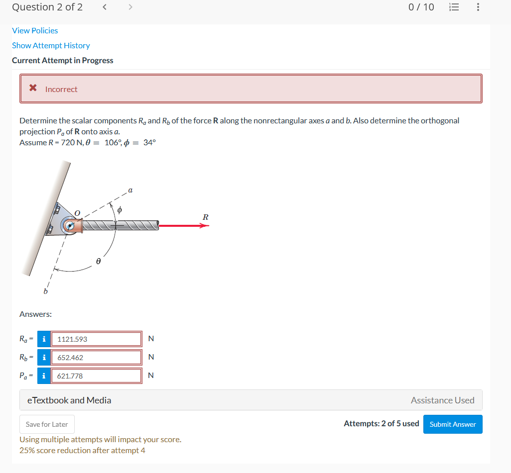 Solved Question 2 of 2 0/10 E ⠀ View Policies Show Attempt | Chegg.com
