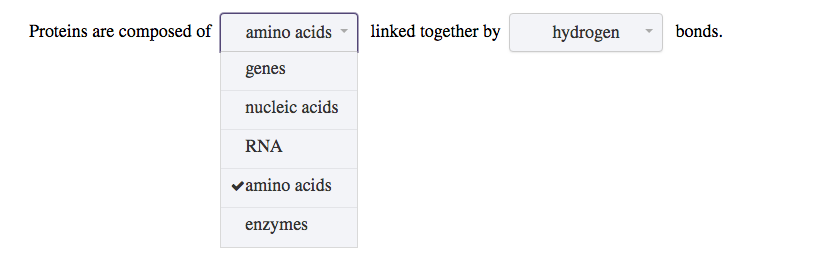 Solved Proteins are composed of amino acids linked together | Chegg.com