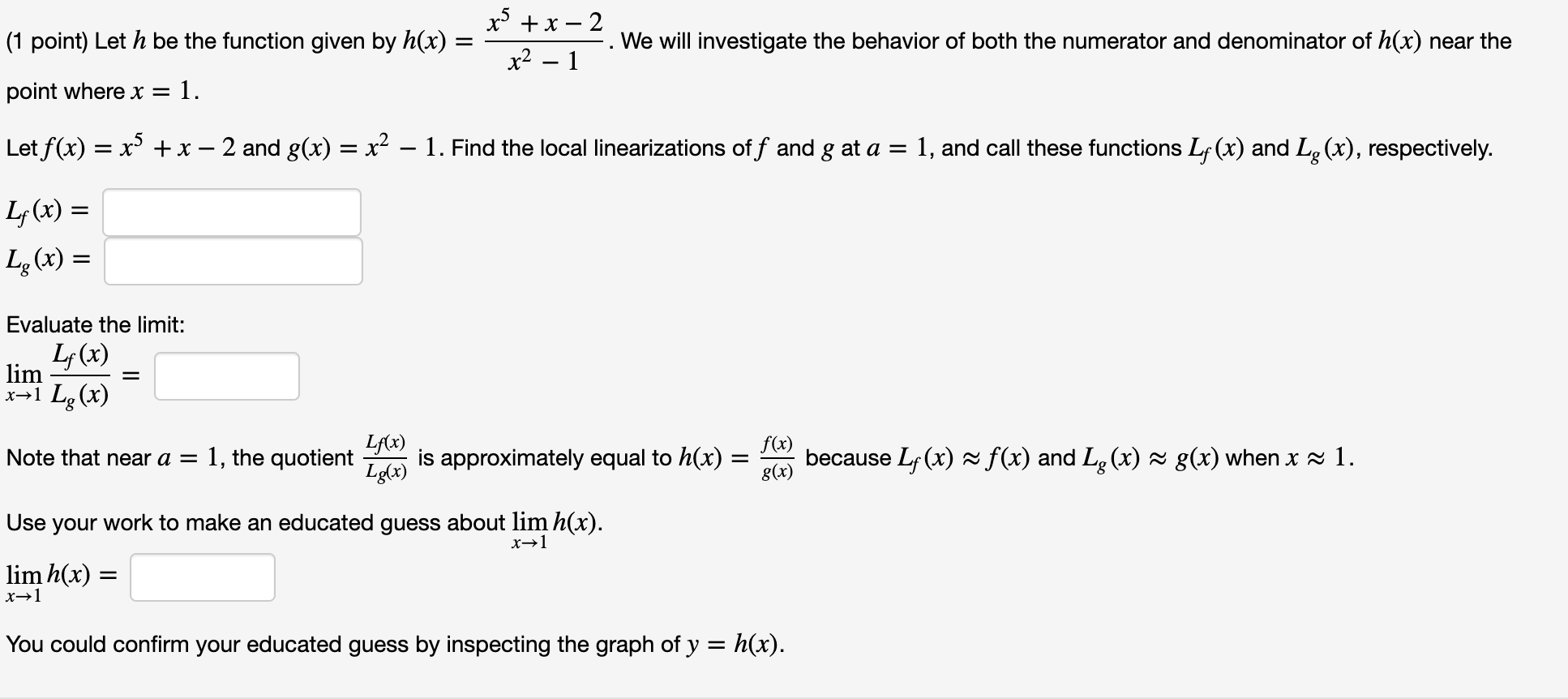 Solved 1 Polht Because Altelehtlal Calculus Is Based On Chegg Com