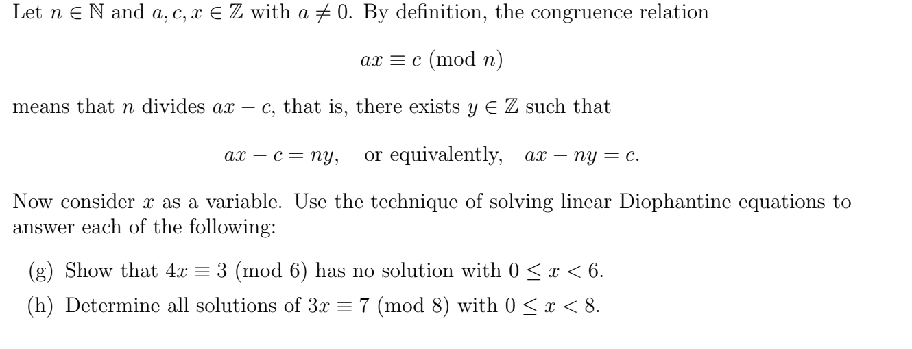 Solved Let N E N And A C X E Z With A 0 By Definitio Chegg Com