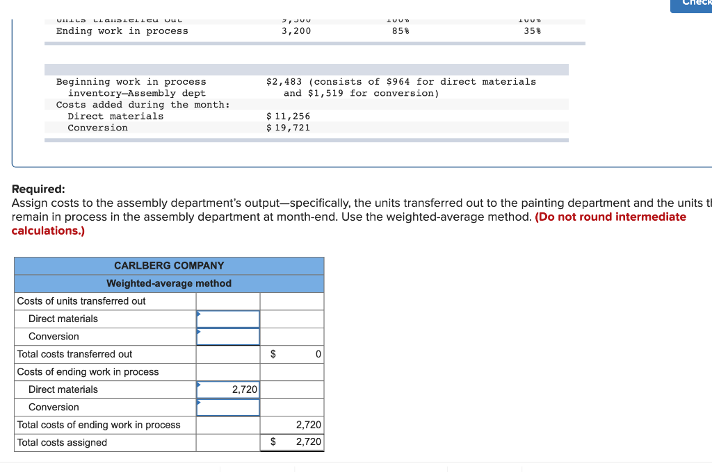 Solved Carlberg Company has two manufacturing departments,