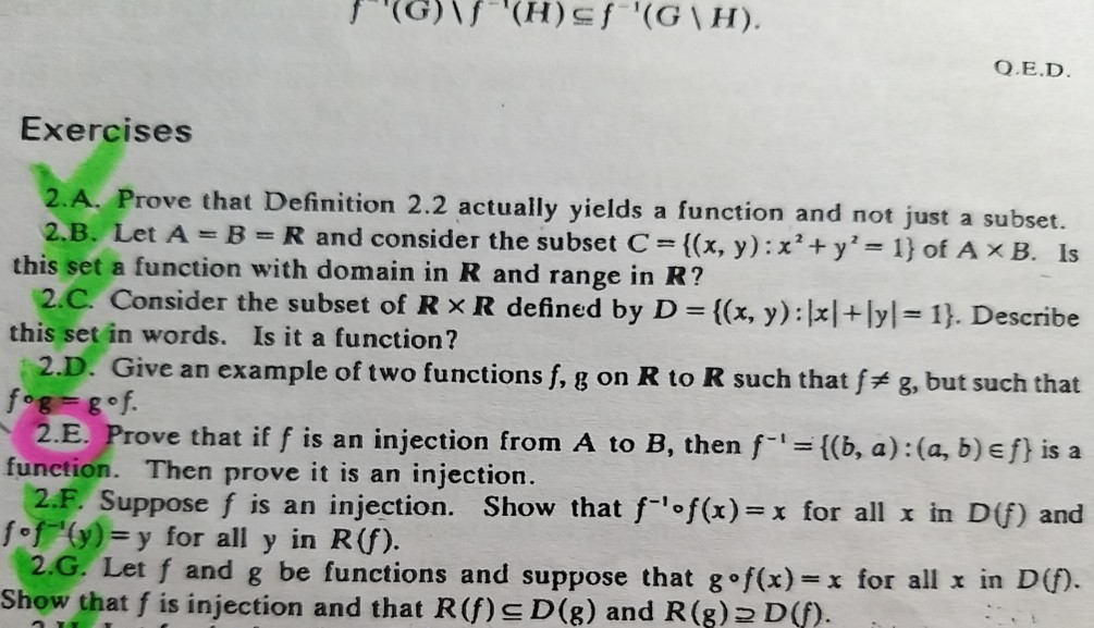 Solved T G V H Sf G H Q E D Exercises 2 A Prove Chegg Com