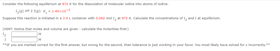 Solved Consider the following equilibrium at 972 K for the | Chegg.com