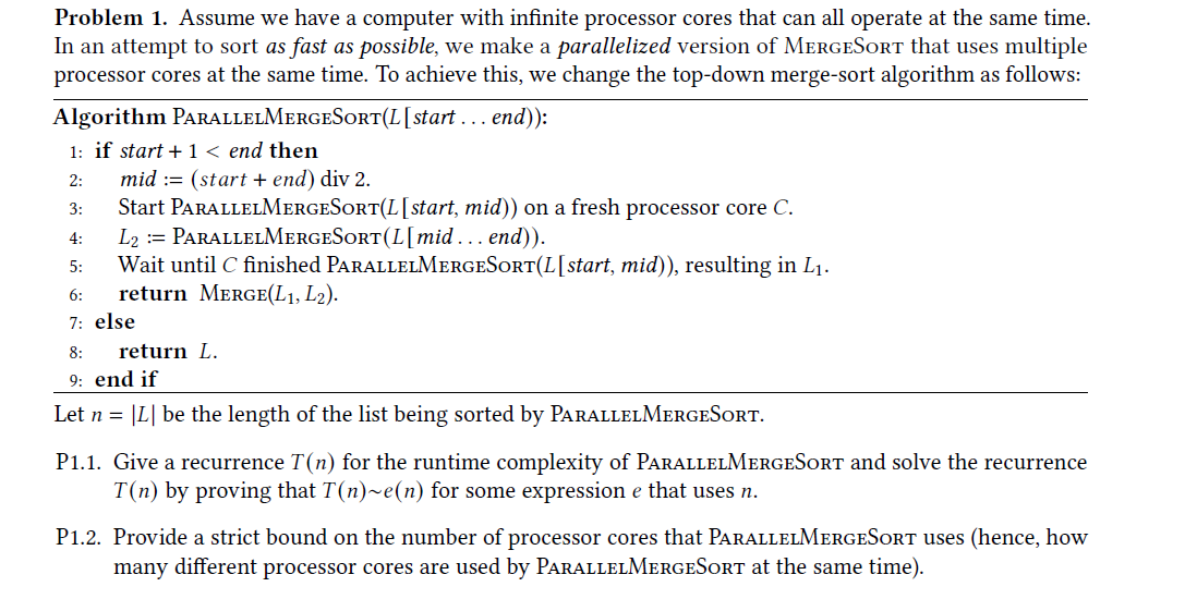 Solved Problem 1. Assume we have a computer with infinite | Chegg.com