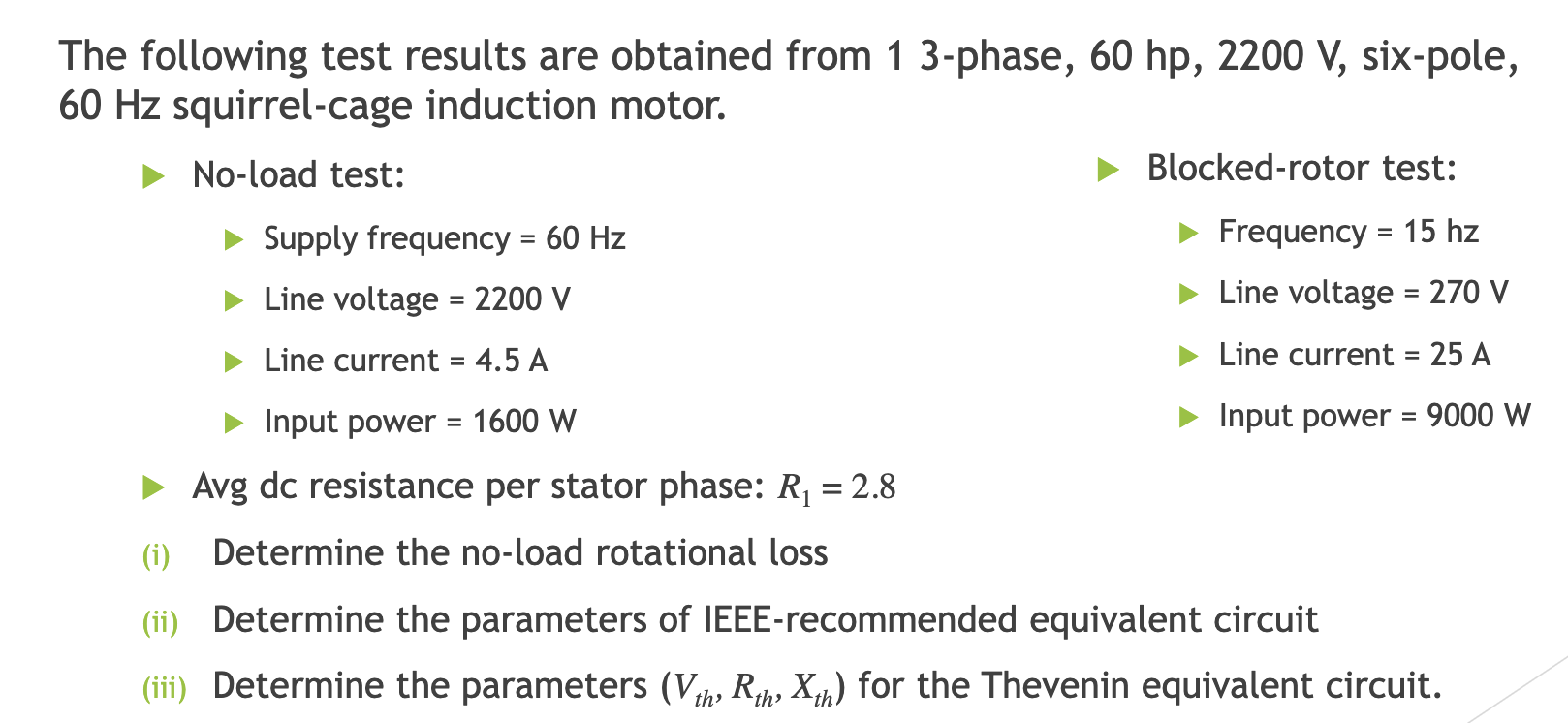 Solved The following test results are obtained from | Chegg.com