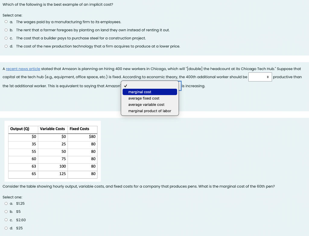Solved Which of the following is the best example of an | Chegg.com
