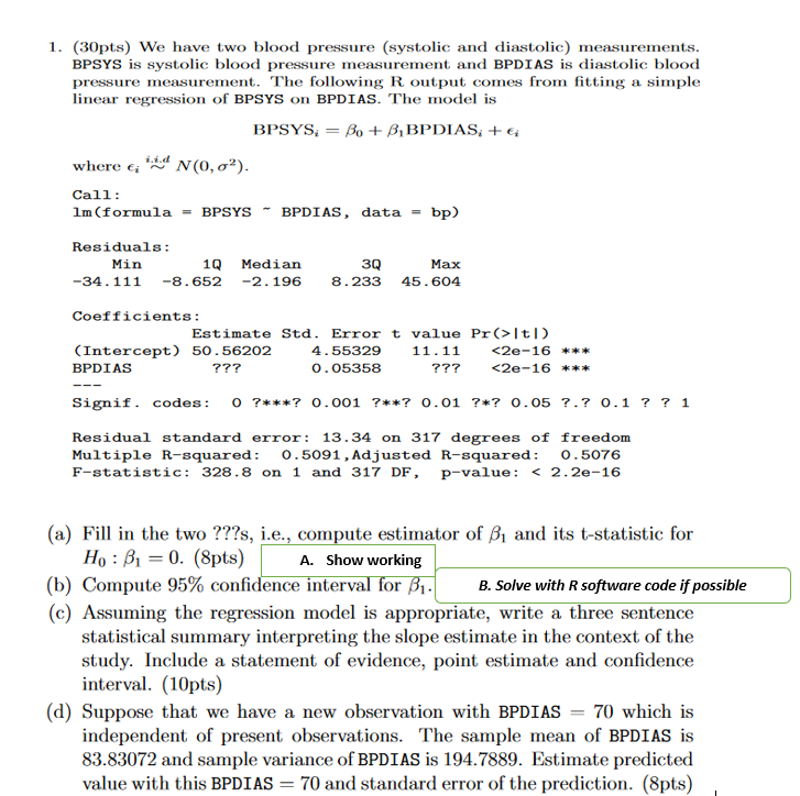 Put R codes as an appendix and for hypothesis | Chegg.com