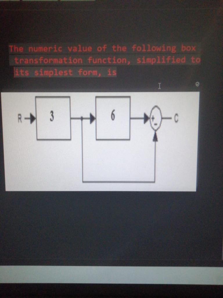 Solved The numeric value of the following box transformation | Chegg.com