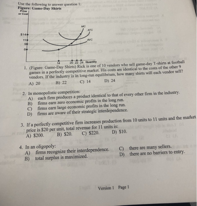 Solved Use the following to answer question 1: Figure: | Chegg.com