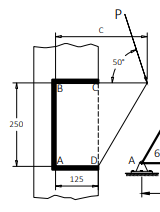 A welded bracket connection shown below carries a | Chegg.com