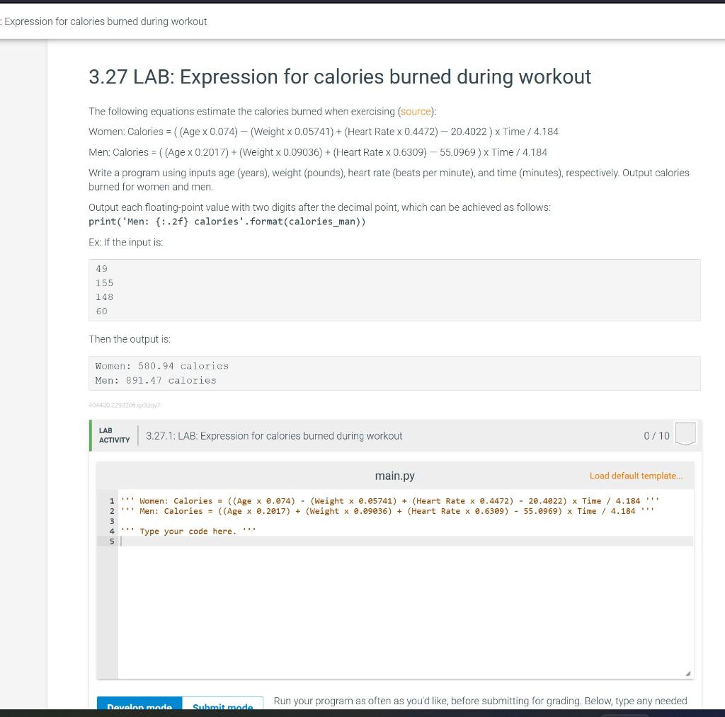 solved-expression-for-calories-burned-during-workout-3-27-chegg