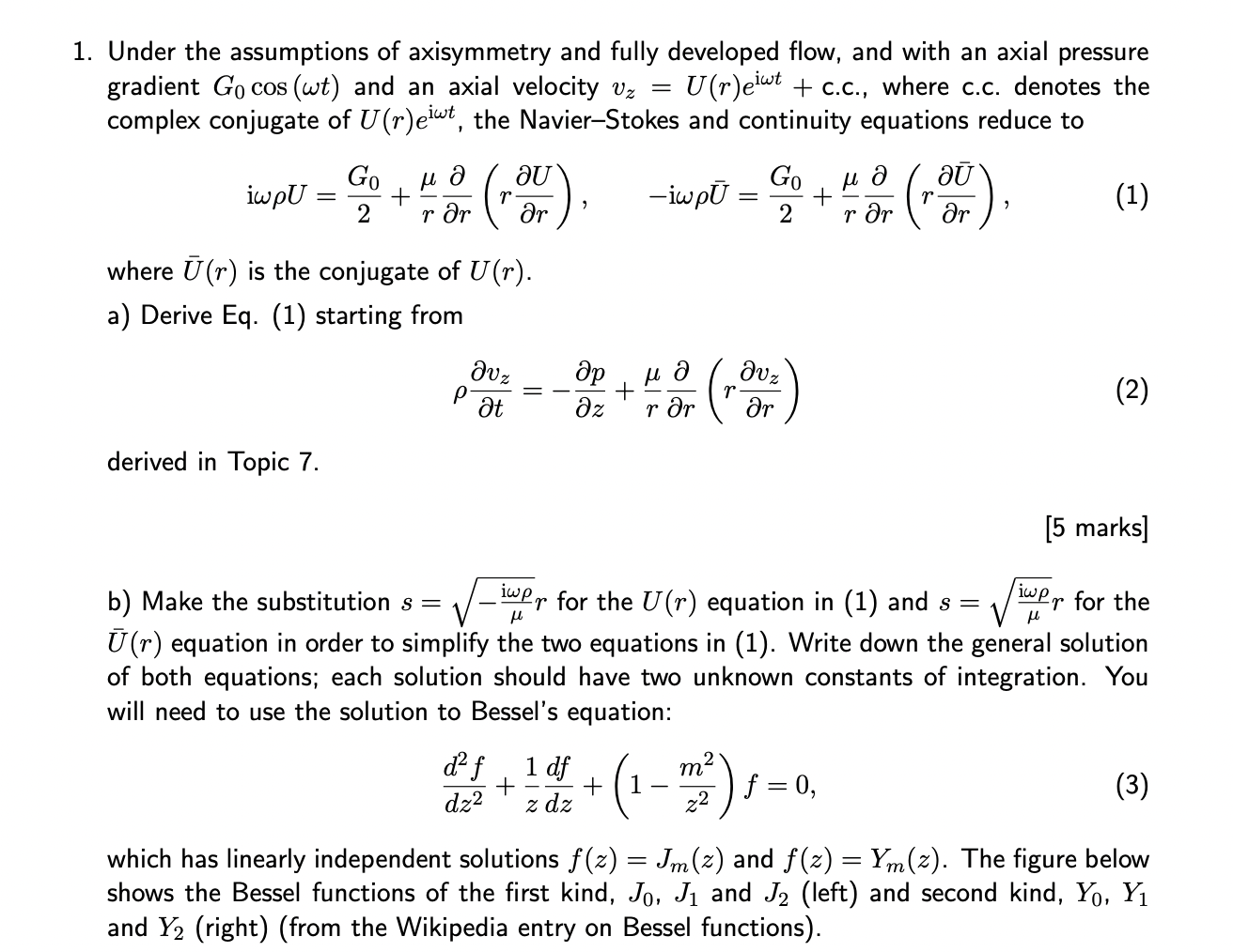 Solved 1. Under the assumptions of axisymmetry and fully | Chegg.com