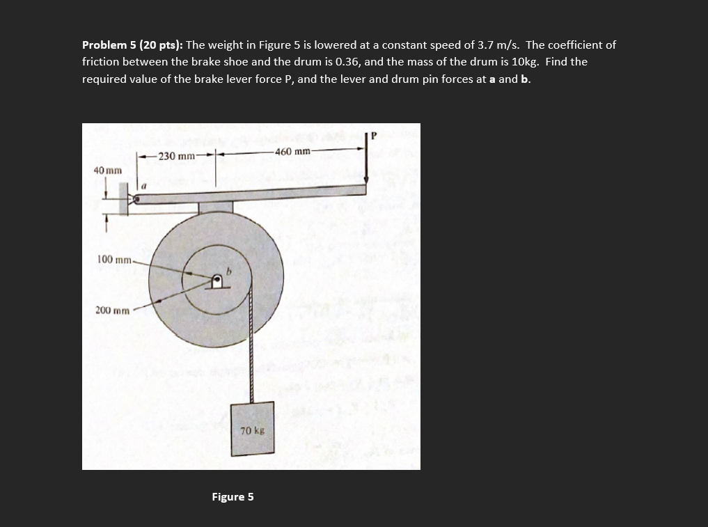 Solved Problem 5 (20 pts): The weight in Figure 5 is lowered | Chegg.com