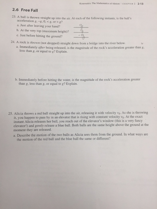 Solved Kinematics: The Mathematics of Motion CHAPTER2 2-13 | Chegg.com