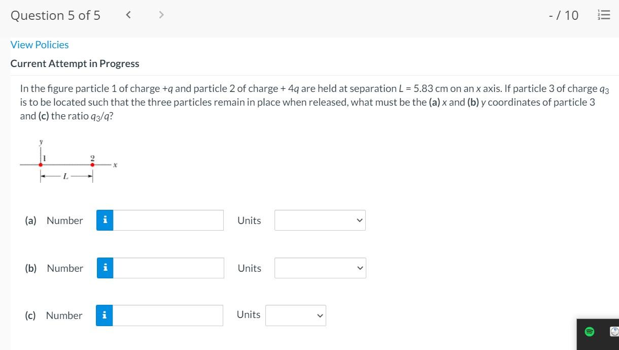 Solved In the figure particle 1 of charge +q and particle 2 | Chegg.com