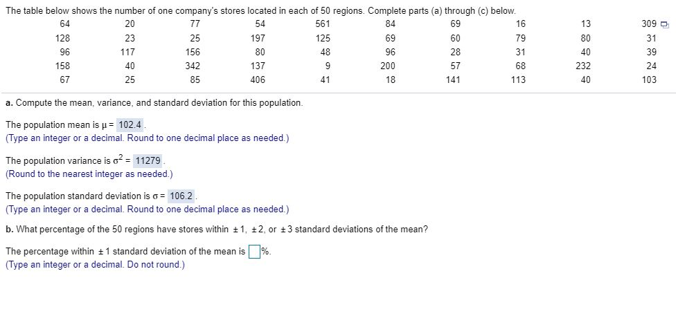 Solved The table below shows the number of one company's | Chegg.com