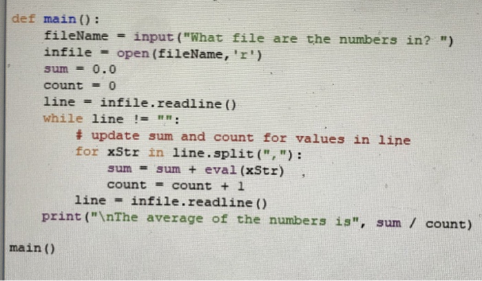 Solved Using basic Python programs below. Please add # line | Chegg.com