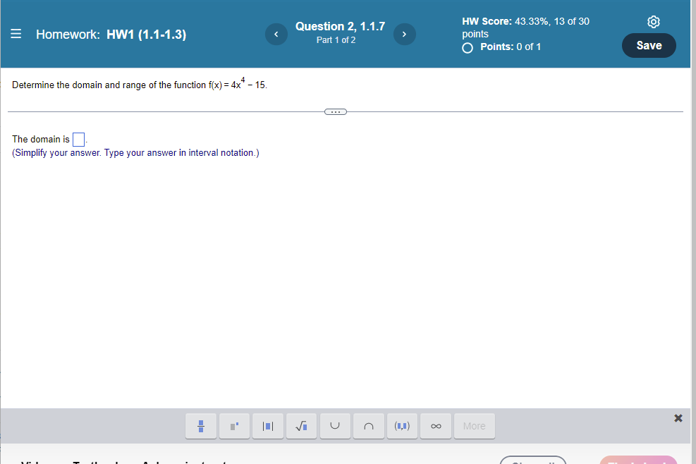 1.3 domain and range homework answer key